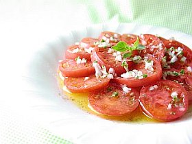フルーツトマトの1オリーブオイルサラダ